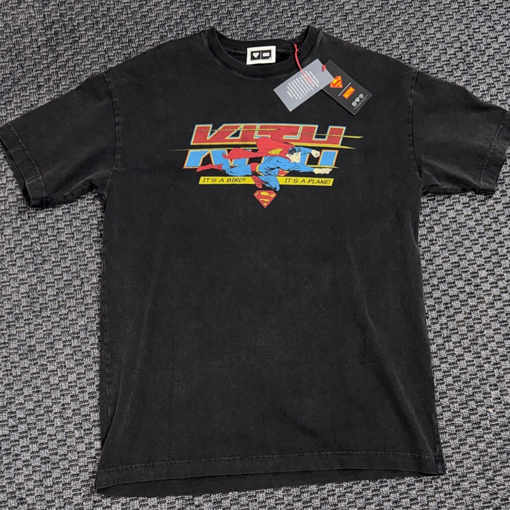 KITH vintage Black Superman Graphic T-Shirt
